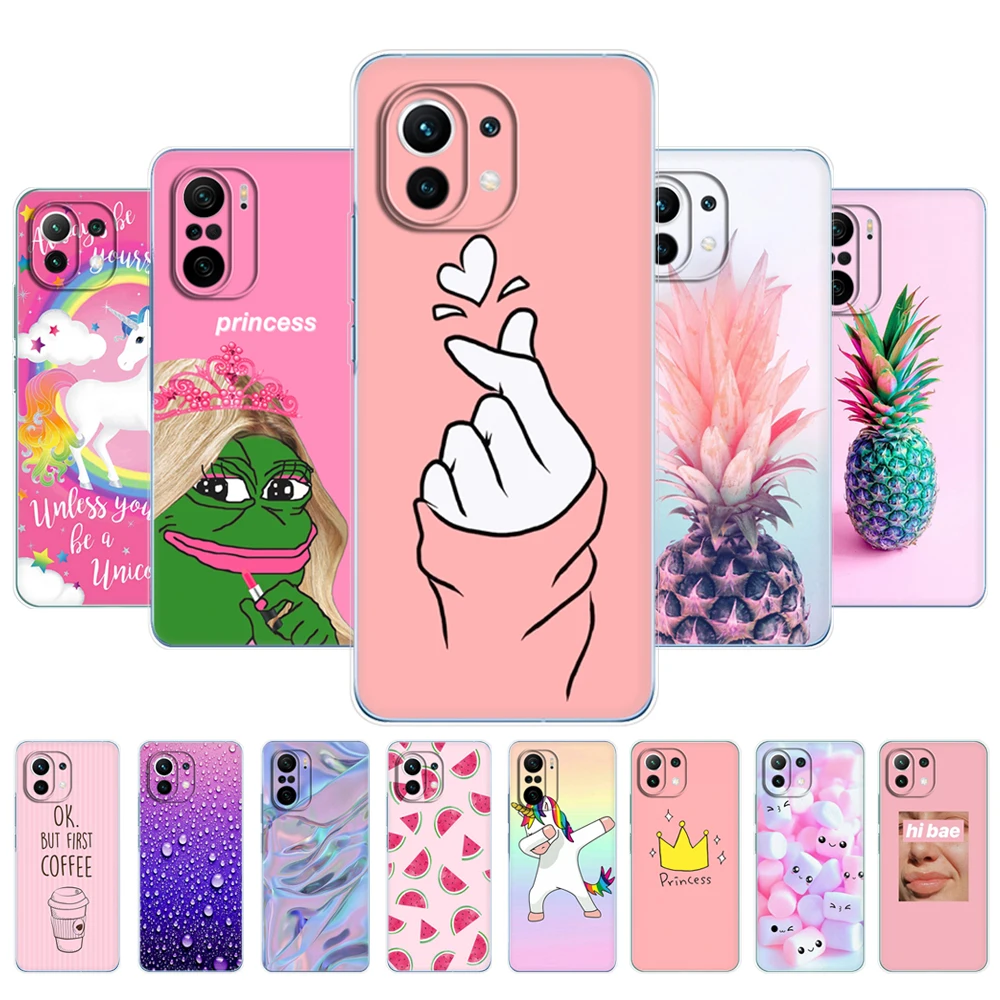 

For xiaomi Mi 11 / Mi 11 Lite 5G NE 4G / Mi 11i / Mi 11 Ultra Case Phone Back cover For xiaomi11 i 11Lite Xiomi Mi11 TPU Silicon