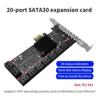 pcie 1x to sata 3 0 adapter 6gbps pci express riser card extender multi port expansion card for pc computer desktop