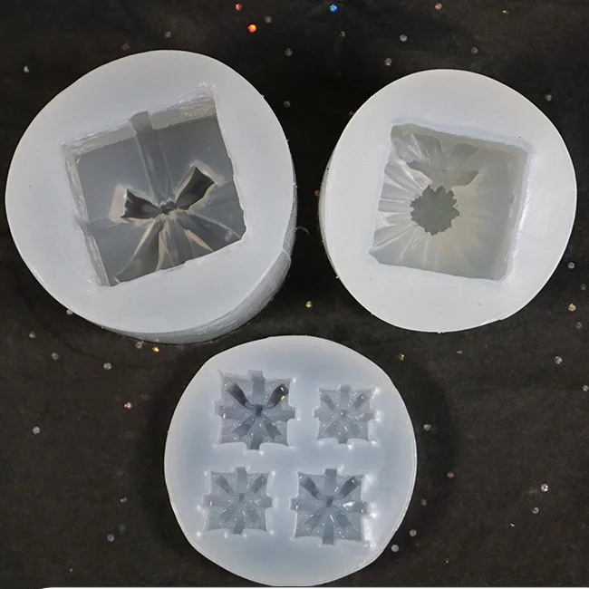 Рождественская форма Подарочная коробка Гибкая силиконовая маленькая для