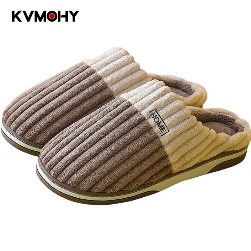 

Теплые плюшевые домашние тапочки для мужчин и женщин, Нескользящие, прошивка, мягкая домашняя обувь для дома