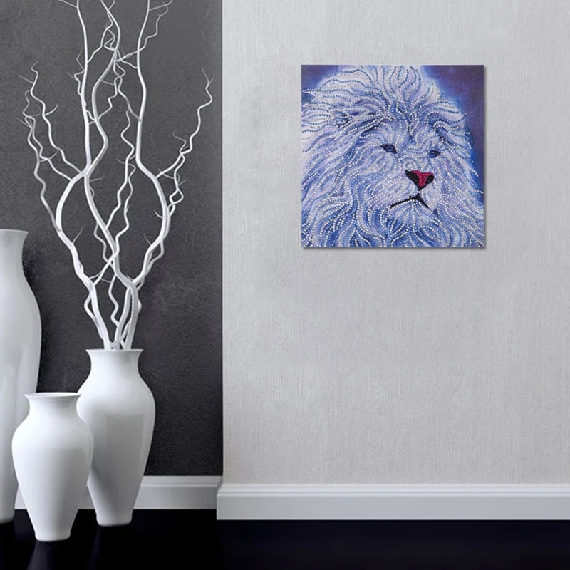 Цветок Лев особой формы Алмазная картина Diy 5D частичное сверло набор крестиков