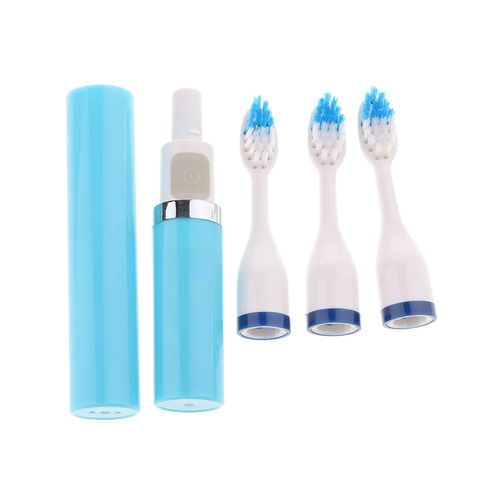 Портативная электрическая зубная щетка для ухода за полостью рта чистки зубов + 2