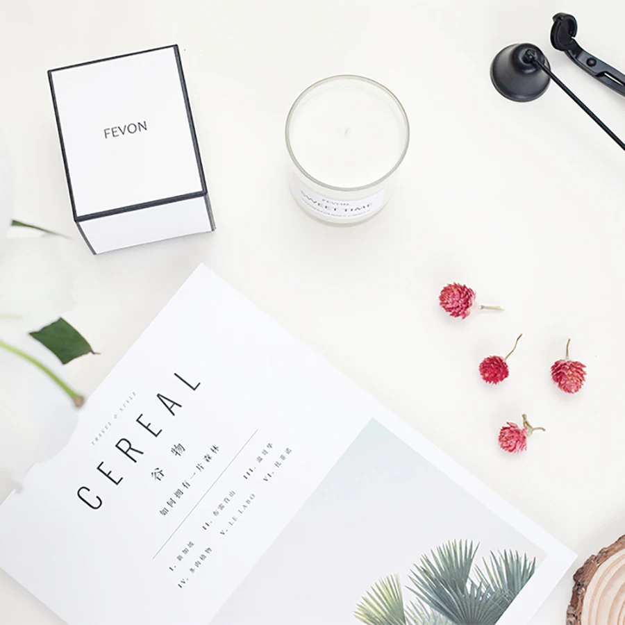 Эфирное масло лаванда Подарочная свеча романтическая белая масляная лампа