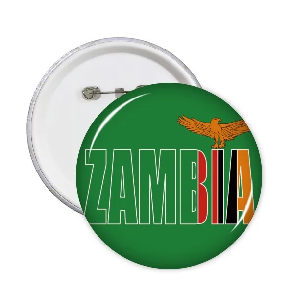 

Zambia Country Flag Name Round Pins Badge Button Clothing Decoration 5pcs Gift