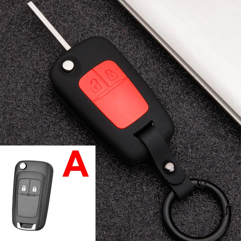 A Black Чехол для ключа автомобиля для Chevrolet Cruze Aveo Lova Epica Opel VAUXHALL Astra Corsa Antara Meriva Insignia Zafira C Mokka Karl - Название цвета: A Black