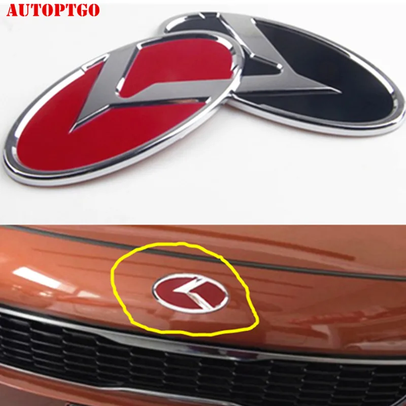 

Red Front Rear 3D K Emblem Logo Badge Decal For Kia Optima Cadenza Sportage Forte Koup Ceed Sorento Ceratto Senda Rio K3 K4 K5