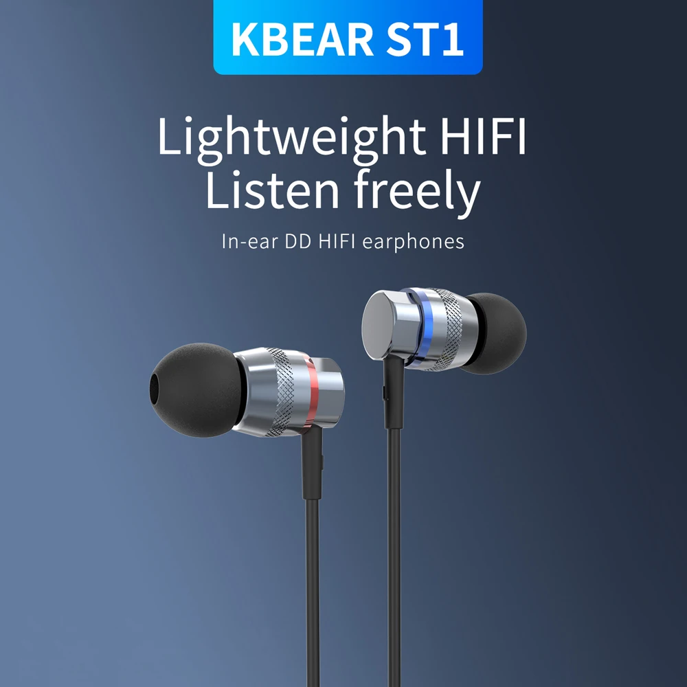 Новинка KBEAR Динамический драйвер HIFI DJ монитор наушники вкладыши с микрофоном mini