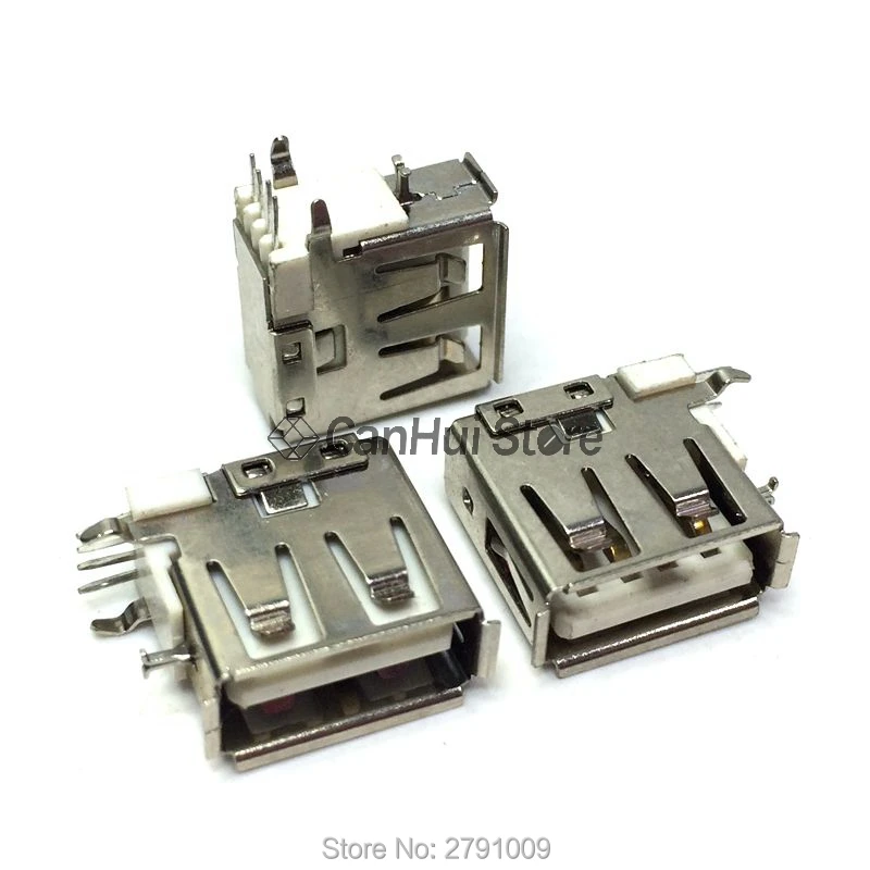 10 шт. USB 2 0 гнездовой тип A боковой разъем 4 Pin Jack хвост Sockect терминалы
