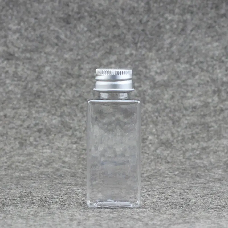 Квадратная бутылка 30 мл алюминиевая стандартная пластиковая с металлической