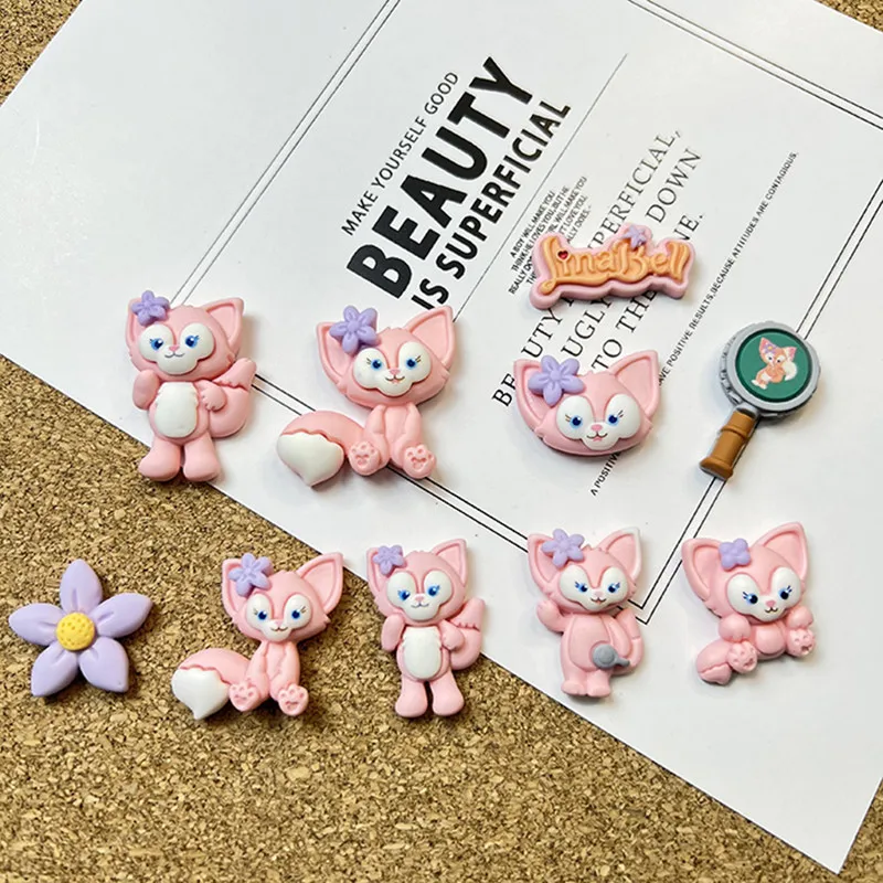 

80PCS/LOT Lingna Belle pink little fox cute cartoon DIY accessories