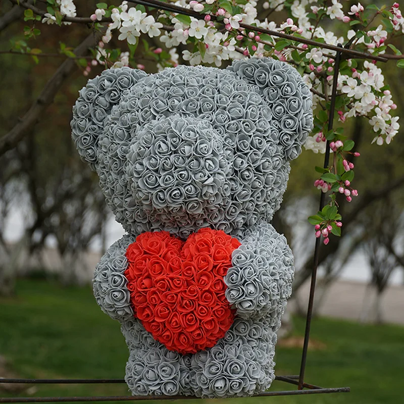 

Multiple Sizes Holding Heart Rose Bear Valentine's Day Valentine's Day Birthday Gift Love Standing Bear Rose Bear Flower Shop