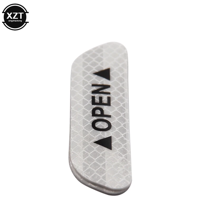 white 4 шт./компл. DIY Автомобиль открыть светоотрающей полосой Предупреждение отражающая открытая уведомления велосипедные аксессуары наружные двери автомобиля наклейки на автомобиль - Название цвета: white