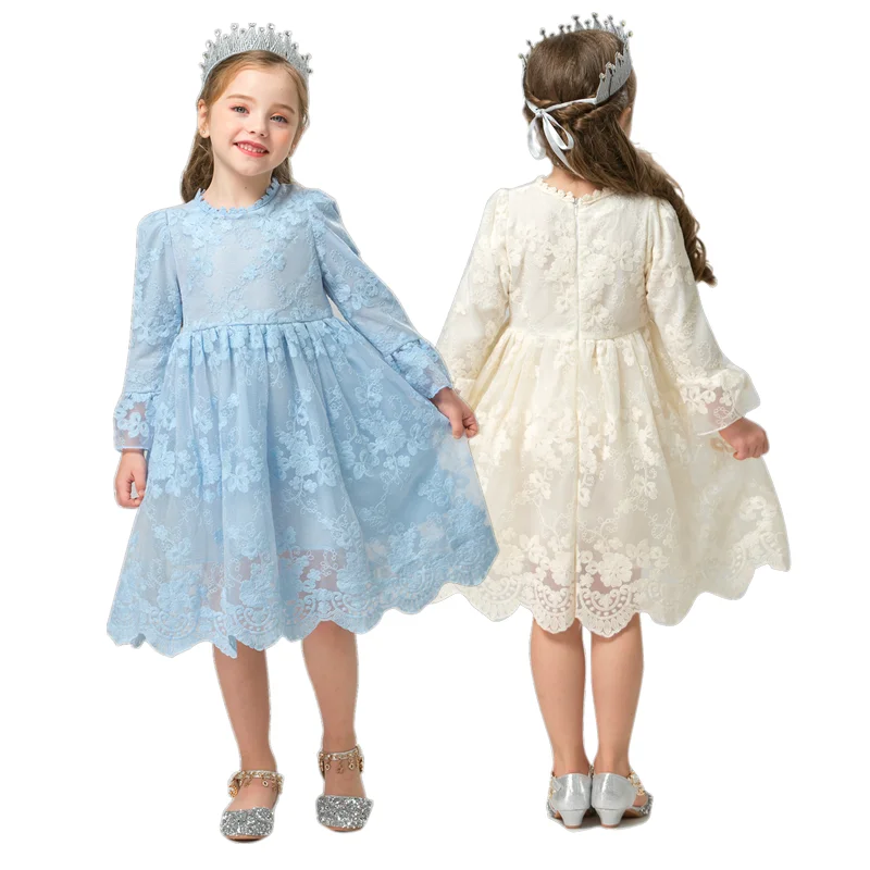 Детские платья с длинными рукавами для девочек повседневные принцесс школы