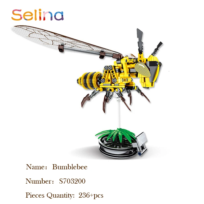 Конструктор бамбель с имитацией насекомых Красная стрекоза | Игрушки и хобби