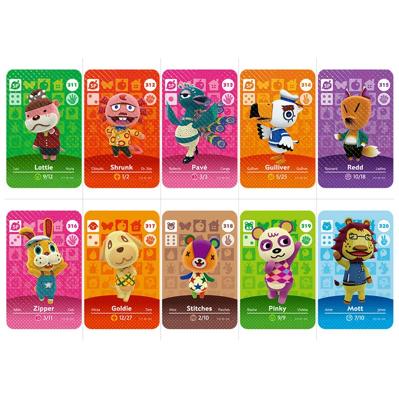 Серия 4 (301TO 330) карта для скрещивания животных Amiibo работы с NS играми NFC Amibo