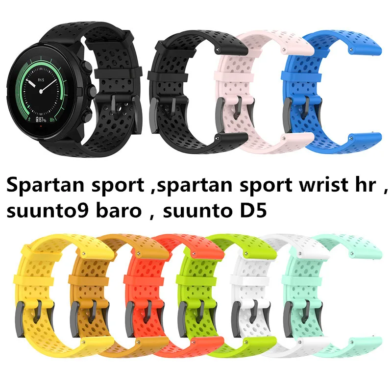 50 шт. Открытый Спорт Силиконовые замена часы ремешок браслет для Suunto 9/Baro Suunto Spartan Спорт наручные часы HR D5