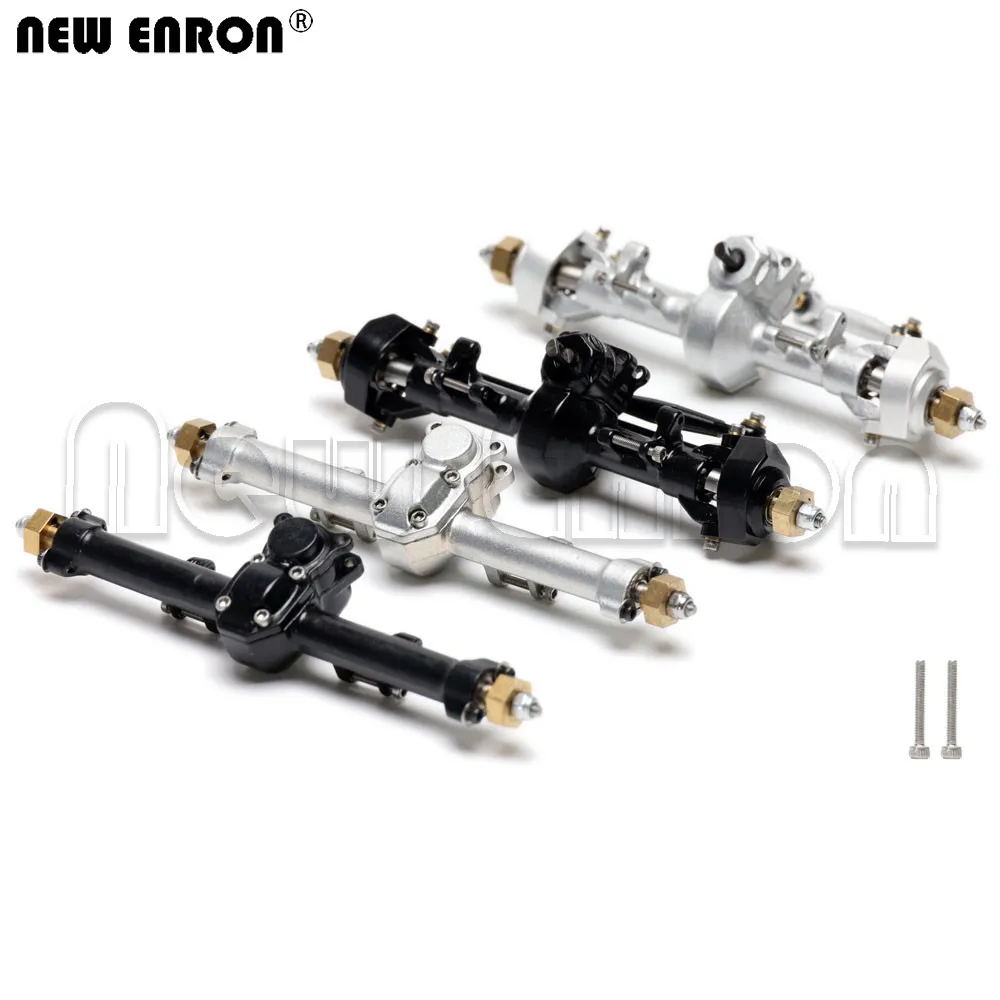 

Alloy Casting Complete Edition Aluminum Front and Rear Axle set Upgraded for RC 1/24 Axial SCX24 90081 B-17 Deadbolt