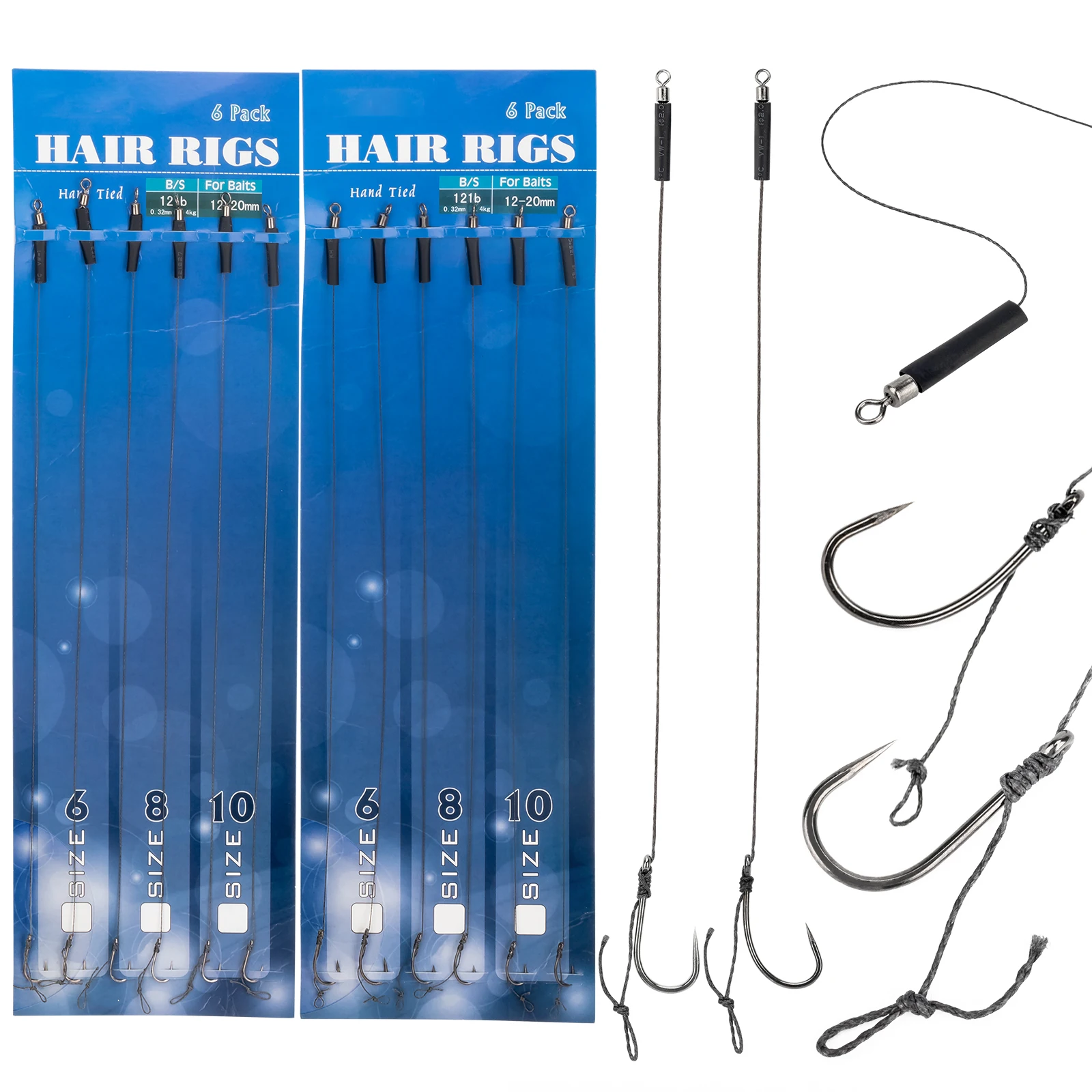 Снасти для волос ловли карпа #6 #8 #10 2 упаковки | Спорт и развлечения