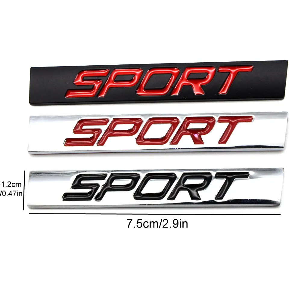 DSYCAR Sport Logo Square Bar Zinc Alloy Car Styling Emblem Badge Auto Refitting 3D Sticker Decal for VW Jetta Bora Lavida Honda |