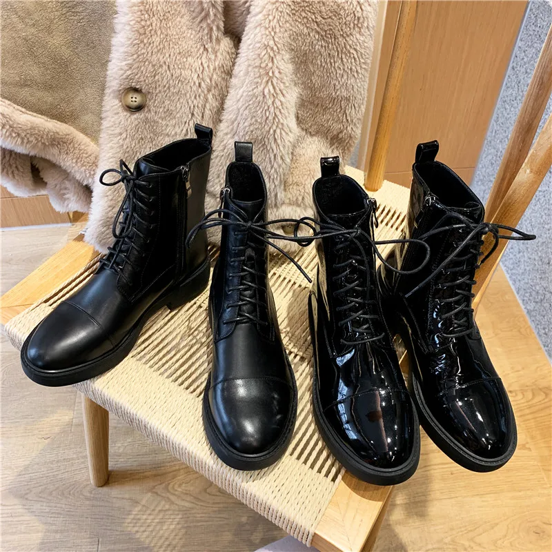 Mobetty/женские ботильоны из воловьей кожи на шнуровке Повседневные Классические