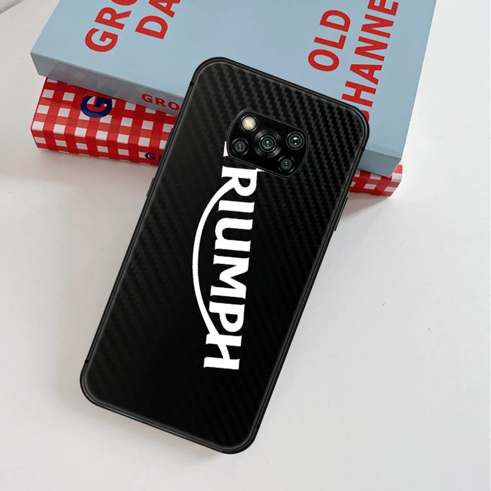 

Triumph Motorcycle Cool Phone Case For Xiaomi Mi Note 10 A3 9 MAX 3 A2 8 9 Lite Pro Ultra black Coque Silicone Etui Tpu Bumper