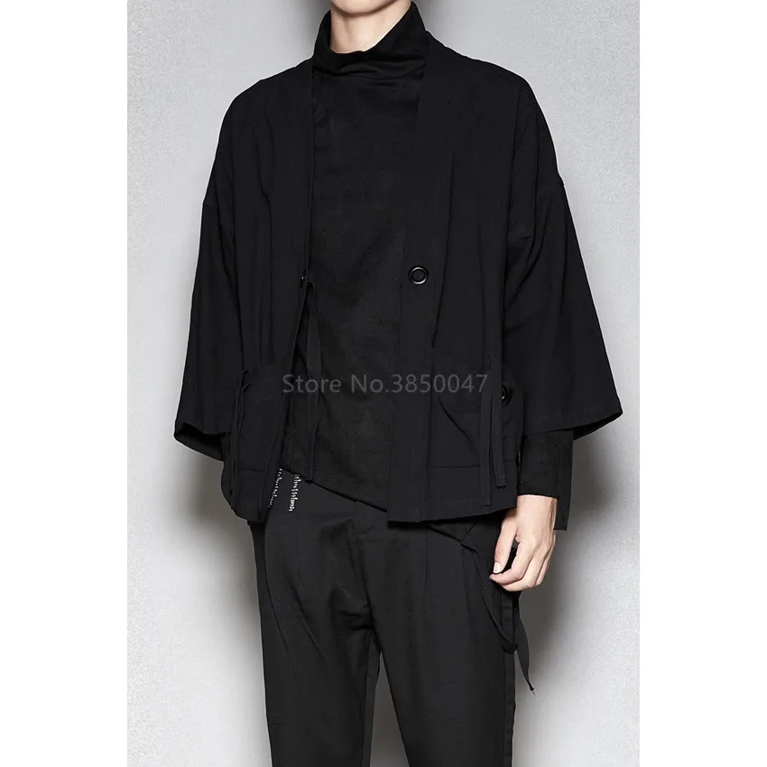 Кардиган-кимоно в японском стиле уличная одежда Харадзюку свободное винтажное