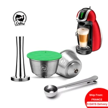 ICafilas STAINLESS STEEL Metal Reusable Dolce Gusto Capsule Compatible with Nescafe Coffee Machine Refillable Dolci Filter