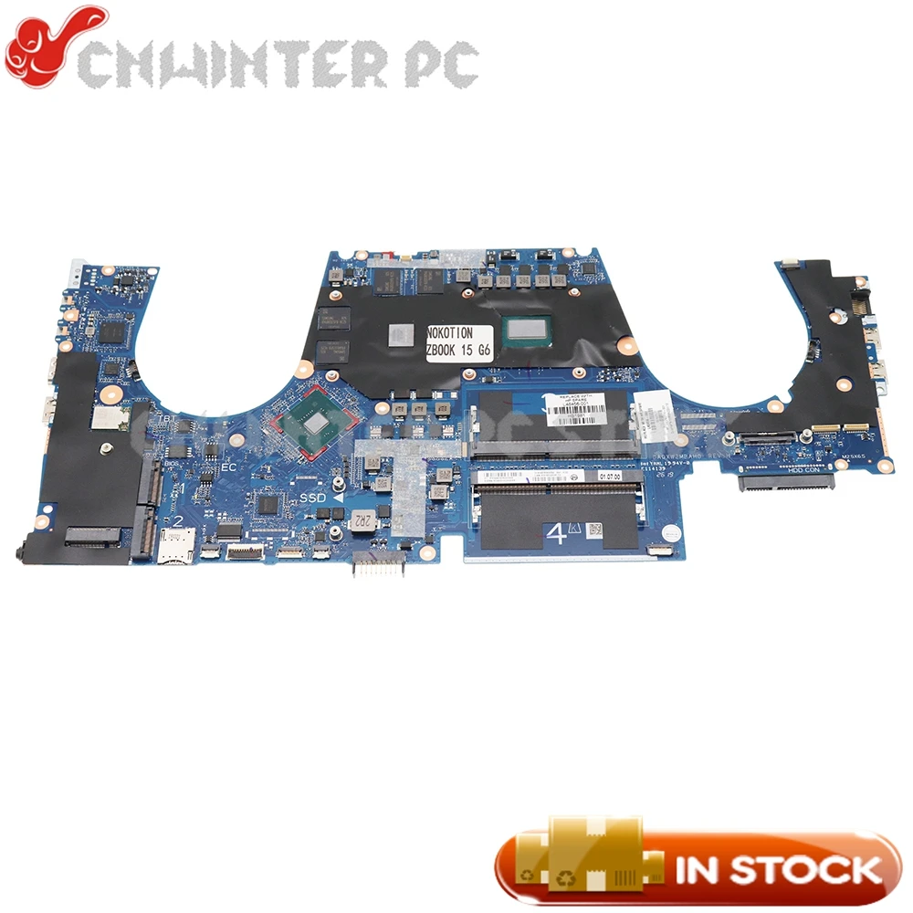 

NOKOTION L48456-001 DA0XW2MBAH0 для HP Zbook 15 G6 материнская плата для ноутбука SRCKN i9-8950HK CPU Quadro P1000 Graphics
