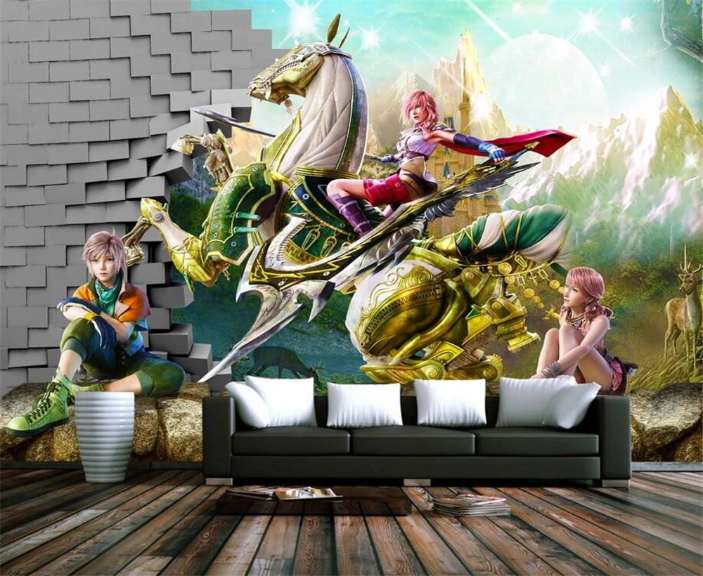 Beibehang большие пользовательские обои 3D анимация игра мультфильм детская комната