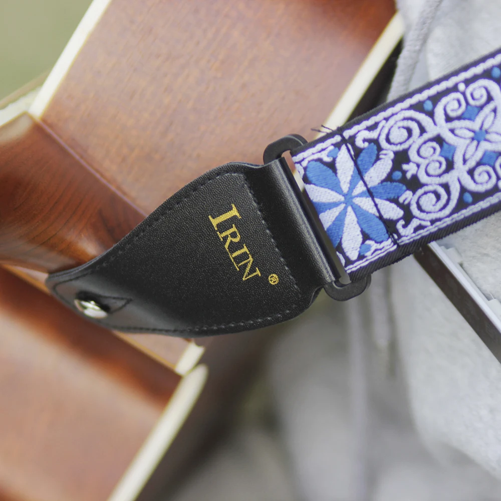 Embroidered Guitar Strap Stringed Instrument Accessories Acoustic Electric Bass Guitar Shoulder Belt Adjustable Music Parts enlarge