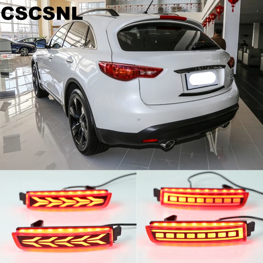 CSCSNL из 2 предметов автомобиля светодиодный задний бампер отражатель тормоз