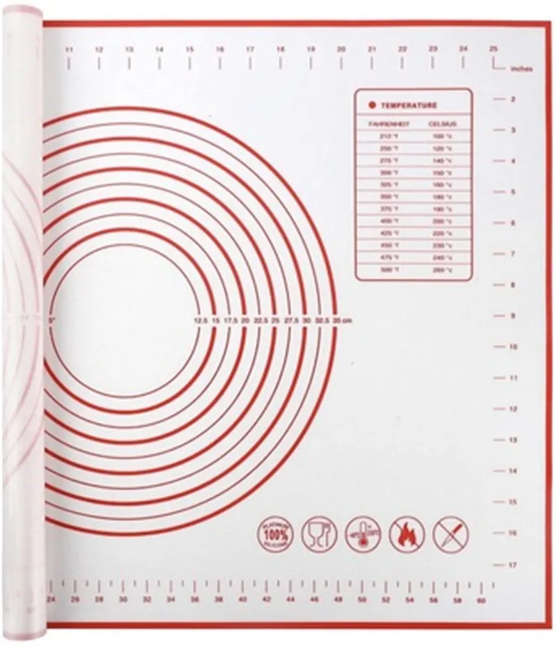 

Silicone Baking Mat Non-Stick Sheet Glass Fiber Crepes Pizza Dough Pad Pastry Rolling Dough Cookie Macaron Mat Cooking Tools