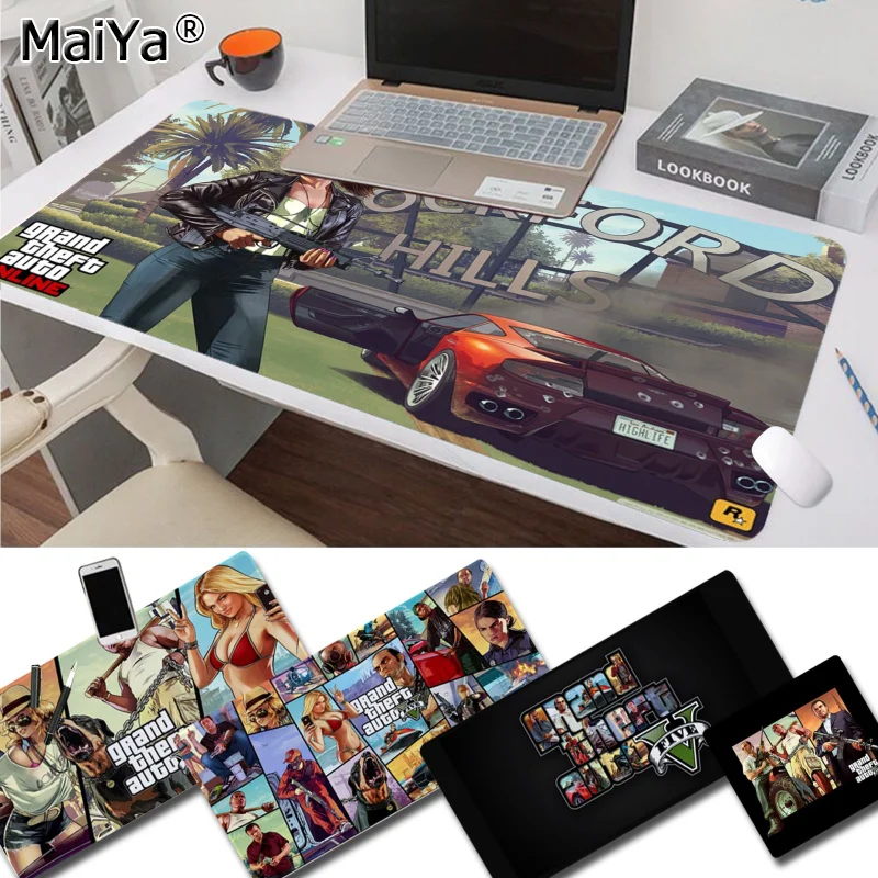 Большой коврик для мыши Maiya GTA V Grand Theft Auto ноутбука бесплатная доставка большой
