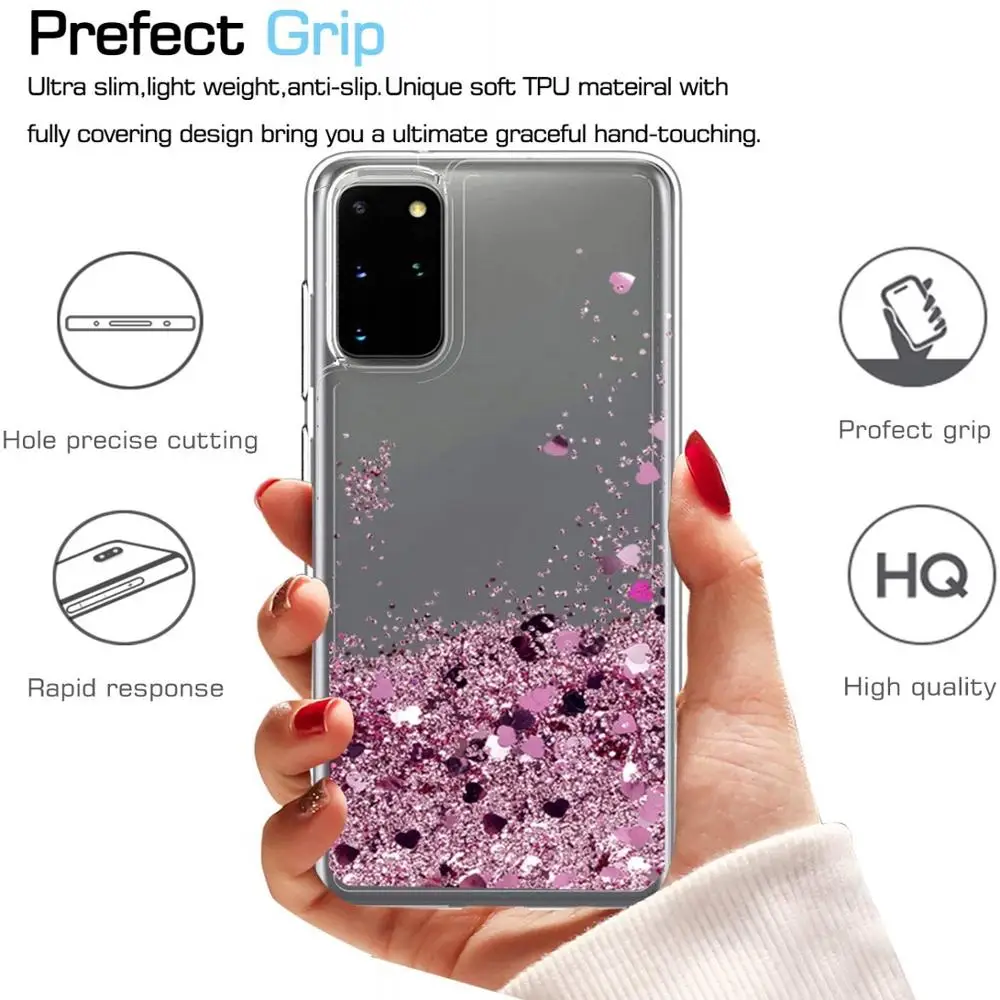Чехол с жидким сыпучим песком и блестками для Samsung Galaxy A71 A51 A70 A50 A20 A30 A10 Note 20 S20 Ultra S10