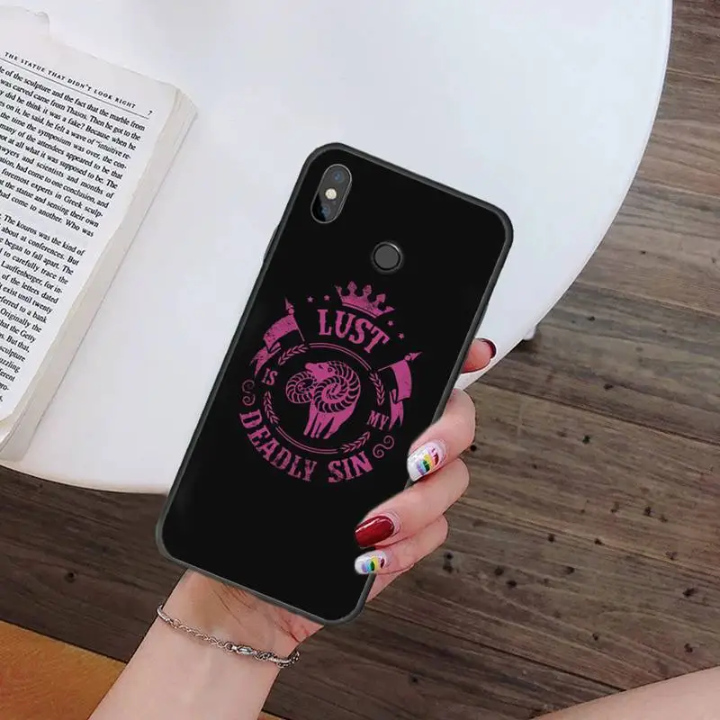 

Anime The Seven Deadly Sins logo Phone Case For Xiaomi Redmi note 7 8 9 t k30 max3 9 s 10 pro lite