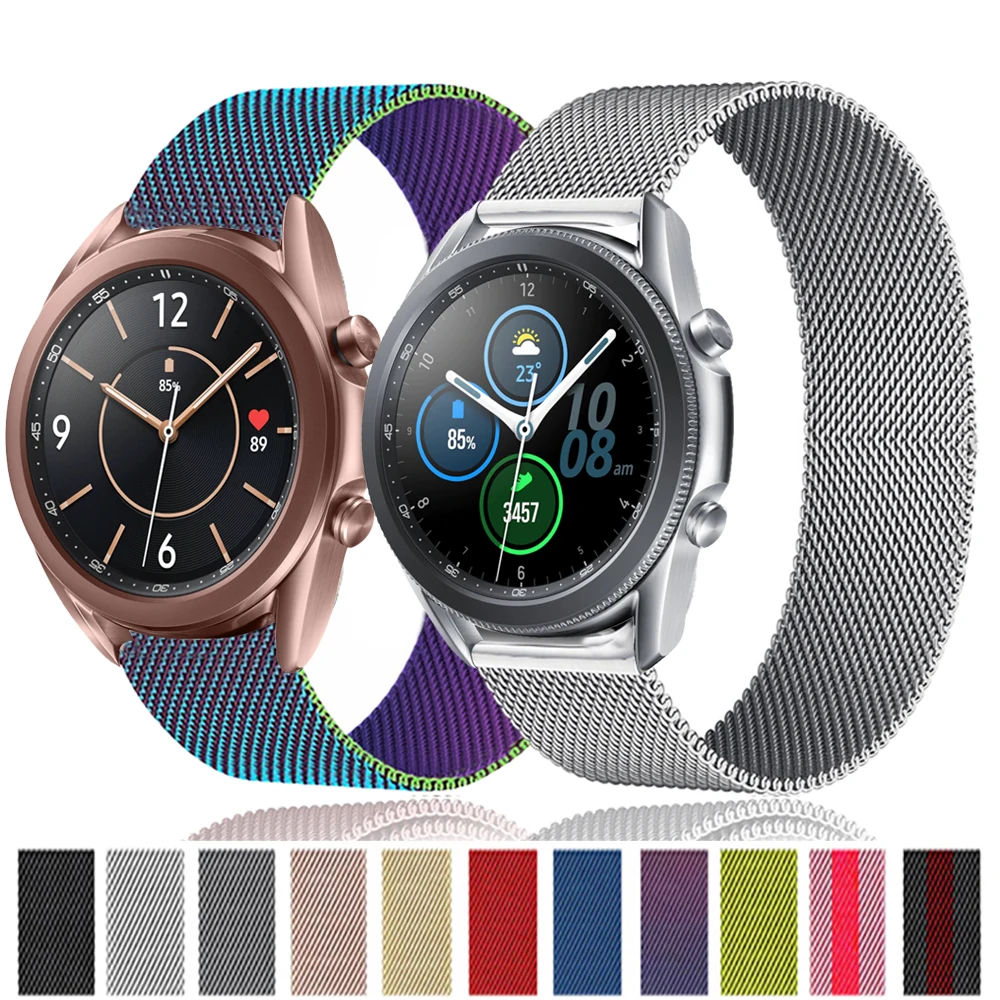 

Magnetic Loop strap For Samsung Galaxy watch 3 45mm 41mm/Active 2 46mm/42mm Gear S3 bracelet Huawei GT/2/2e 20mm/22mm watch band