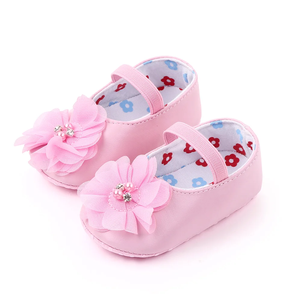 

4 Models Cute Flower Baby Girl Shoes Newborn Toddler Baby Shoes Soft Anti-Slip First Walker Cotton Shoes