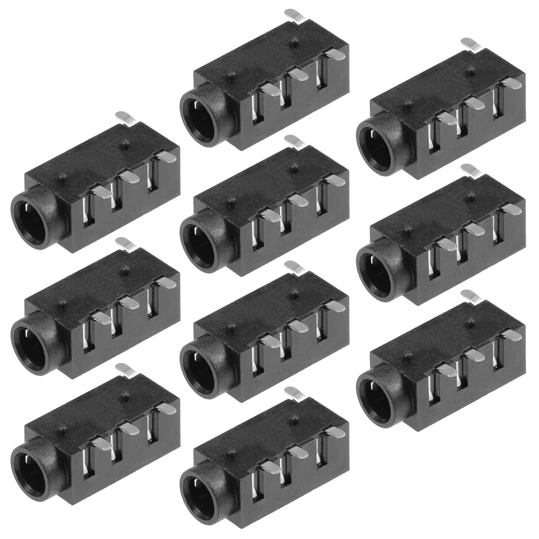 

Uxcell 10 шт. печатная плата крепление 3,5 мм 4-контактный разъем для наушников стерео разъем аудио-видео черный PJ320D