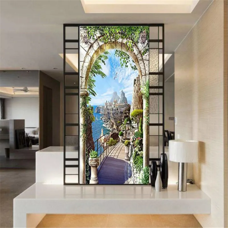Обои 3D континентальные входные панно с морским пейзажем обои для домашнего