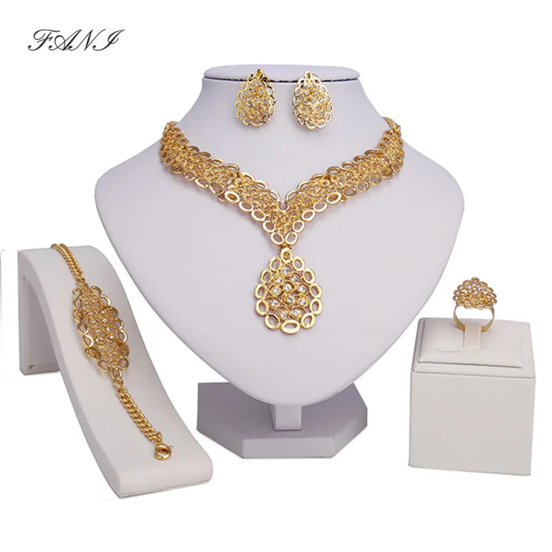 Модный Африканский комплект ювелирных изделий Fani свадебные ювелирные изделия в