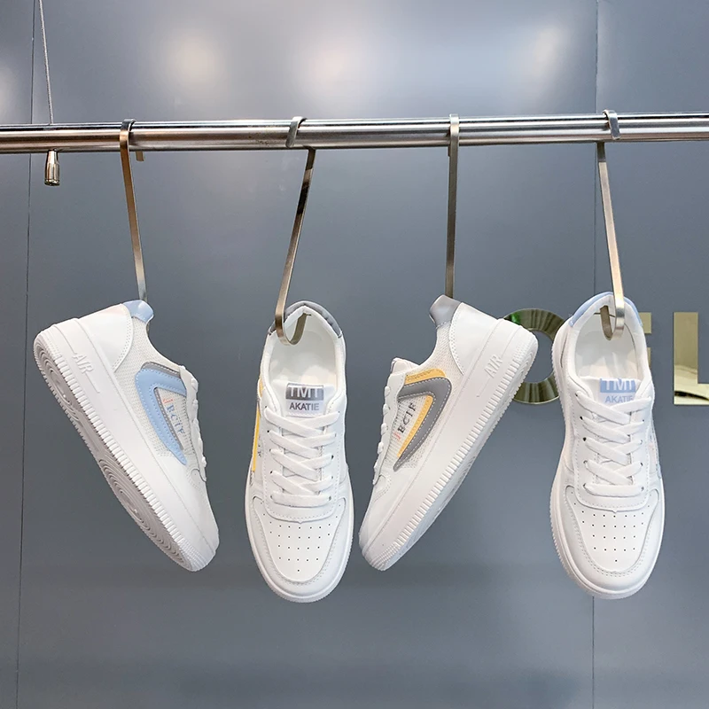 

2021 New White Sneakers Women Fashion Comfortable Platform Vulcanize Shoes Lace Up Flats Casual Ladies Footwear Summer Basket