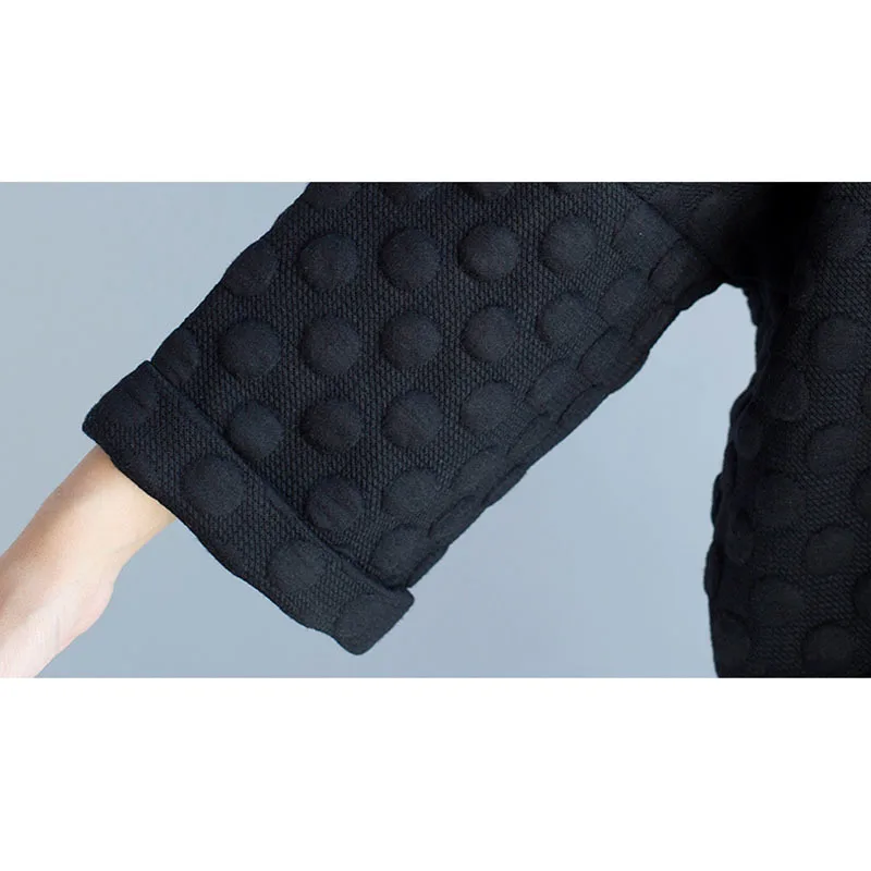 

TVVOVVIN Simple Loose Plus Size Cardigan Coat Pocket Literary Big Size Coat Women 2020 Autumn New Korean Style O Neck Top D308