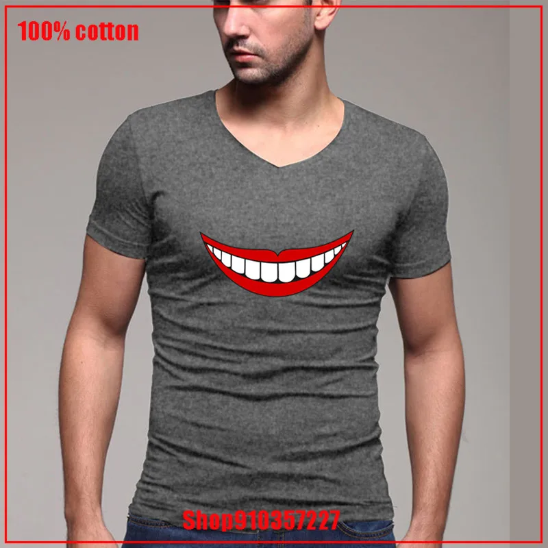 Футболка мужская хлопковая с коротким рукавом и V-образным вырезом | Мужская