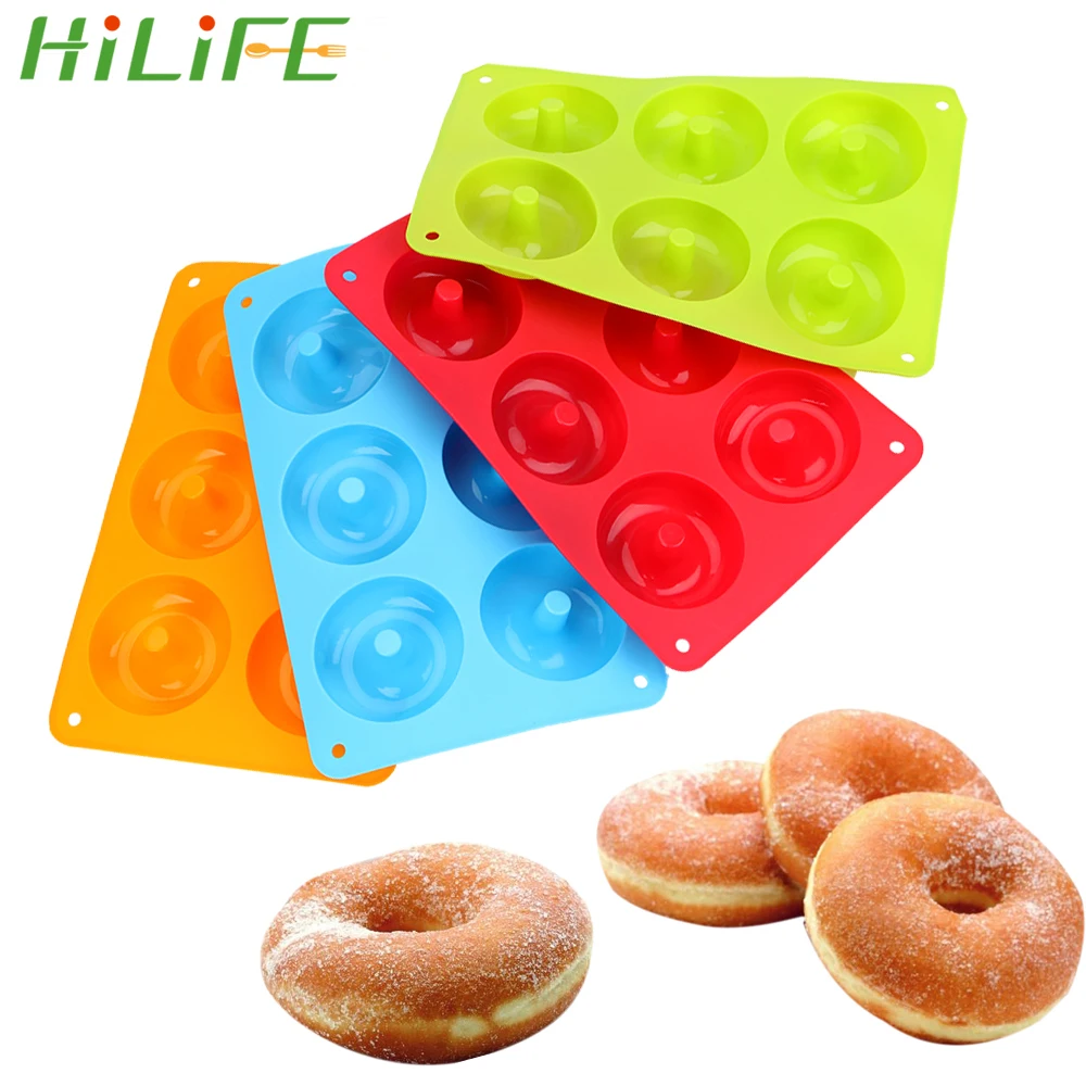 HILIFE 6 Полость пончик форма шоколада для тортов печенья многоразовые силиконовые