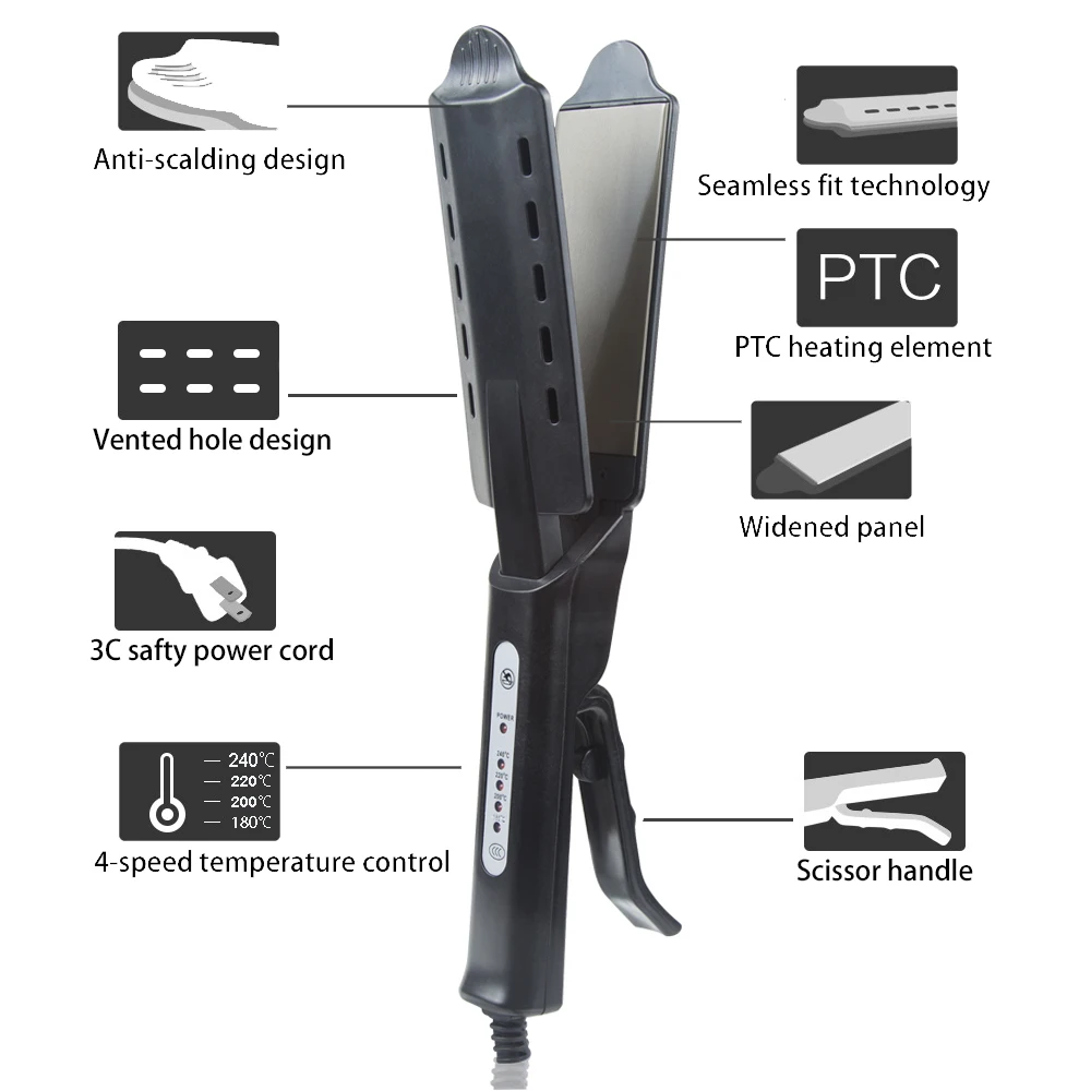 Утюжки для выпрямления 4 зубчатая быстрая тепловая производительность