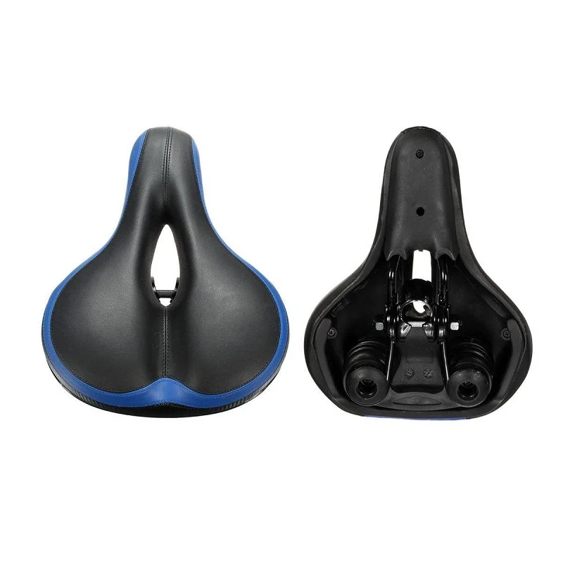 Комфортное велосипедное седло светоотражающее с большим амортизатором мягкое