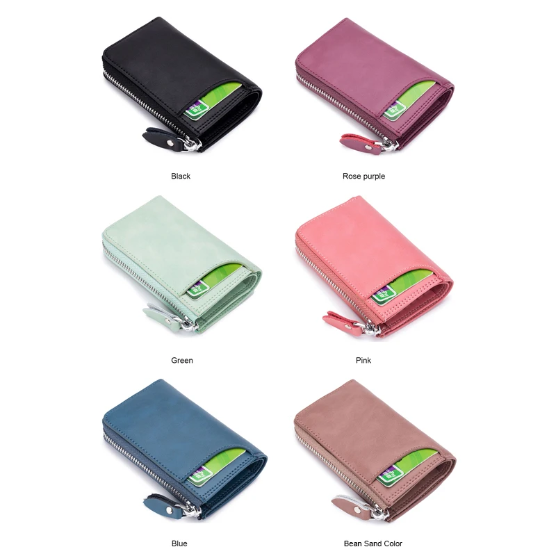 

BONAMIE Genuine Leather KeyChain Unisex Key Bag Multifunction Organizer Wallet Holder Smart Housekeeper Car Small Key Case Pouch