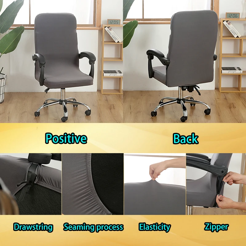 

Elastic Office Computer Chair Cover Modern Anti-dirty Boss Rotating Chair Seat Case Removable 18 Colors