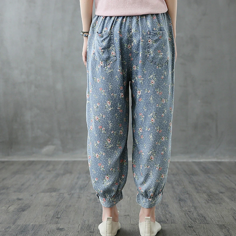 Женские джинсовые брюки Max LuLu повседневные эластичные штаны в китайском стиле с