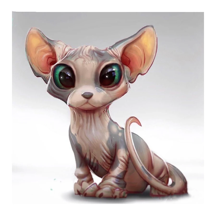 Алмазная живопись квадратная/круглая вышивка Сфинкс кошка стразы мозаика